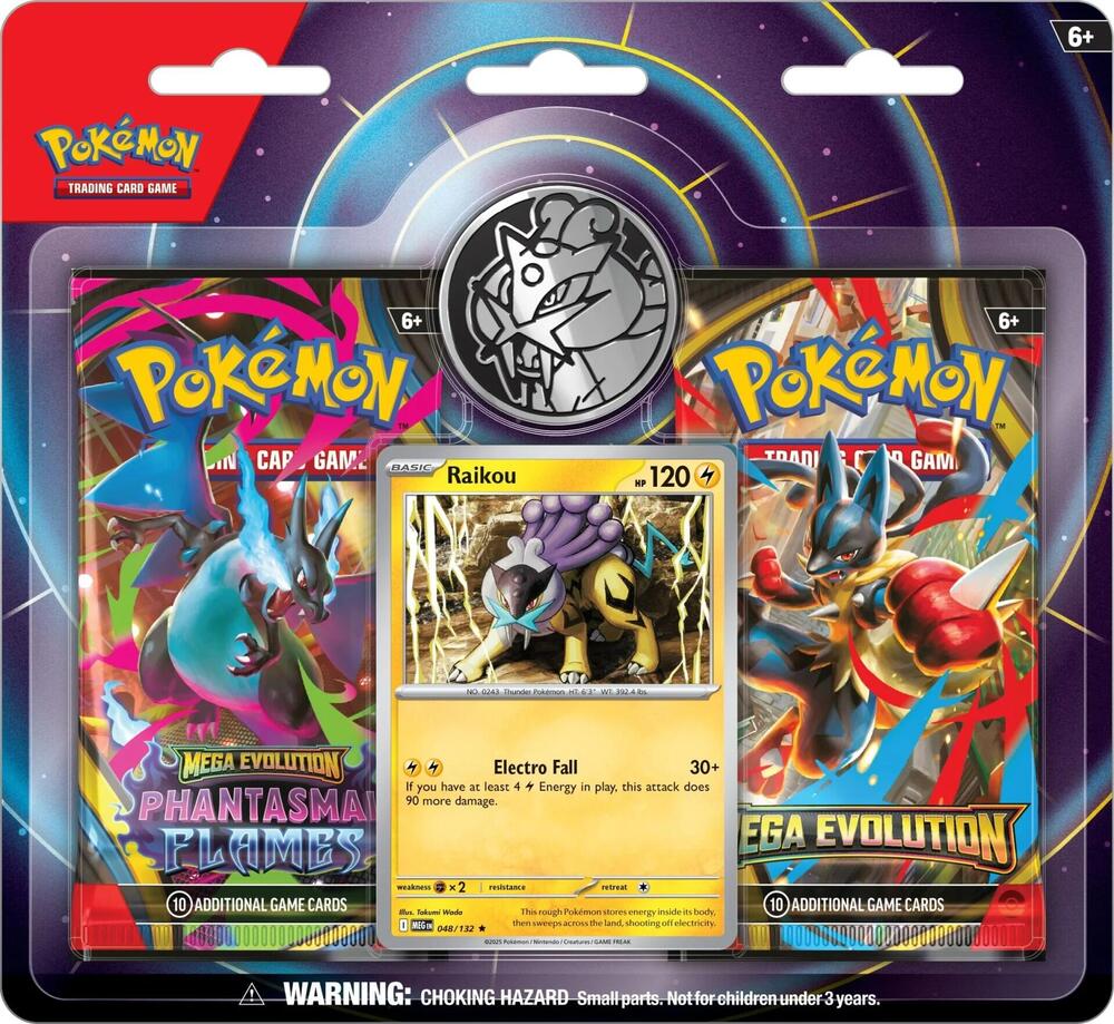 Mega Evolution and Phantasmal Flames 2-Pack Blister (Raikou)